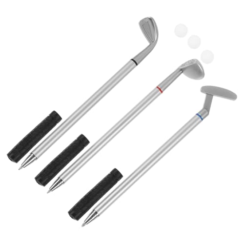 Beavorty 3 Sätze Golfstift Kugelschreiber zum Verschenken lustiger Unterschriftenstift golf golfgeschenke zum Golfen Golf-Kugelschreiber aus Metall Zinklegierung von Beavorty