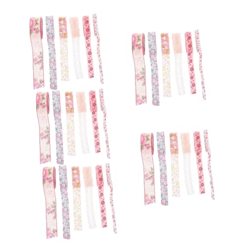 Beavorty 5 Sätze Blumenband Ribbon Bandfeile Seidenbänder Verpackung Geschenkband Für Kunsthandwerk Bastelbänder Neuheit Geschenkband Party-geschenkbänder Polyester 6 Rollen * 5 von Beavorty