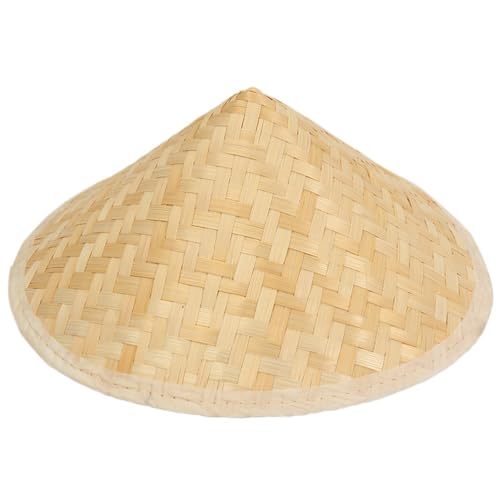 Beavorty Hats Chinesischer Reisbauernhut Japanisches Gewebe Strohhut Asiatischer Orientalischer Hut Lustige Partyhüte Kegelgarten Angelhut Für Kinder DIY Handwerk Wanddekoration von Beavorty