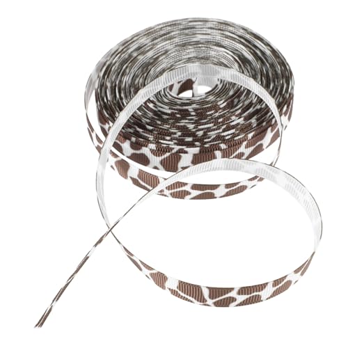 Beavorty Tierband Giraffen-Ripsband Bastelband mit Tiermotiv Ripsband mit Animal-Print Bastelband für DIY Kuhband zum Basteln Polyester von Beavorty