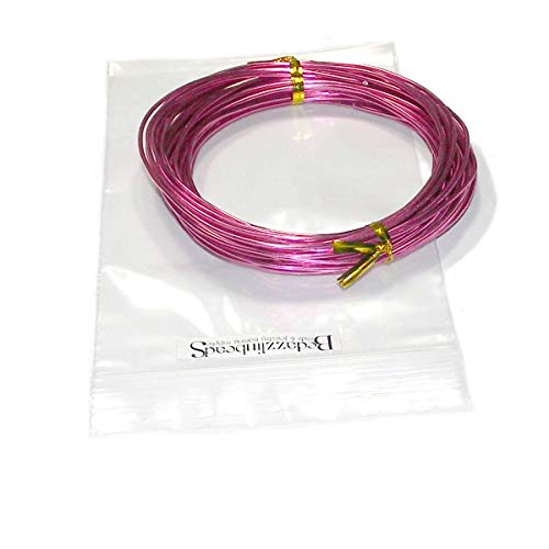 60 Füße 20 Gauge farbigen Rund Aluminium Jewelry Geschenkpapier Craft Draht 0,8 mm dick magenta pink von Bedazzlinbeads
