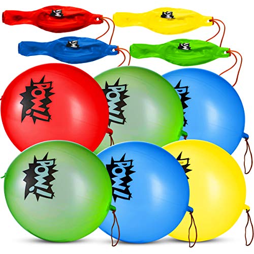 Superhelden Punch Ballons – 24er-Packung Punch Ballons XXL, Pow-Comic-Superhelden Luftballons für Karneval, Mitgebsel Kindergeburtstag, Mitbringsel Kindergeburtstag von Bedwina