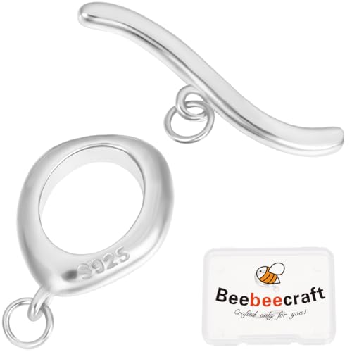 Beebeecraft 1 Box 1 Sets Knebelverschlüsse 925 OT Knebelverschlüsse Aus Sterlingsilber Schmuckverschlüsse Für Die DIY Herstellung von Halsketten Und Armbändern von Beebeecraft