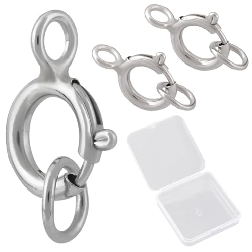 Beebeecraft 1 Box 10 Stück 925 Federring Verschlüsse Aus Sterlingsilber Runde Verschlüsse Verbindungsstücke Mit Biegeringen Für Halsketten Armbänder Schmuckherstellung 4.5x1 mm von Beebeecraft