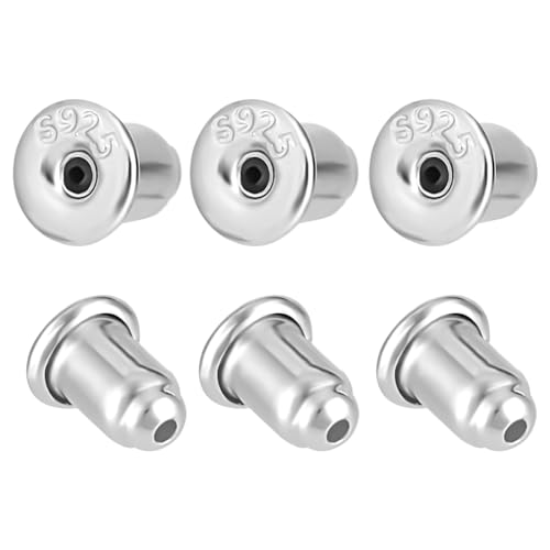 Beebeecraft 1 Box Mit 10 Paar Ohrringverschlüssen Zum Verschließen 925 Stück Sichere Und Bequeme Ersatz Ohrmuttern Aus Sterlingsilber Stopper Für Hängende Ohren Ohrstecker Sichere Ohrstecker von Beebeecraft