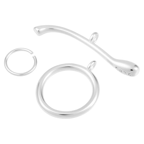 Beebeecraft 1 Box Mit 925 Sterlingsilber Knebelverschlüssen Und T Bar Verschlüssen Ring Knebelverschlüssen Mit Biegering Für Die Herstellung von DIY Halsketten Armbändern Und Schmuck Beebeecraft 1 Box Mit 925 Sterlingsilber Knebelverschlüssen Und T Bar Verschlüssen Ring Knebelverschlüssen Mit Biegering Für Die Herstellung von DIY Halsketten Armbändern Und Schmuck von Beebeecraft