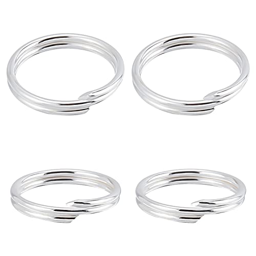 Beebeecraft 20 Stück/Box Biegeringe 925 Sterling Silber Doppelte Geschlossene Biegeringe Verbindungsstücke 8mm Für DIY Halskette Armband Basteln von Beebeecraft