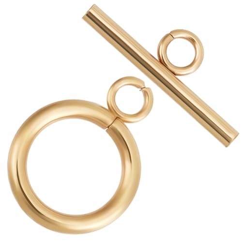 Beebeecraft 25 Set Knebelverschlüsse 18 Karat Vergoldet 304 T Stab Ringverschluss Aus Edelstahl Verbinder Zur Schmuckherstellung Armbänder Halsketten von Beebeecraft