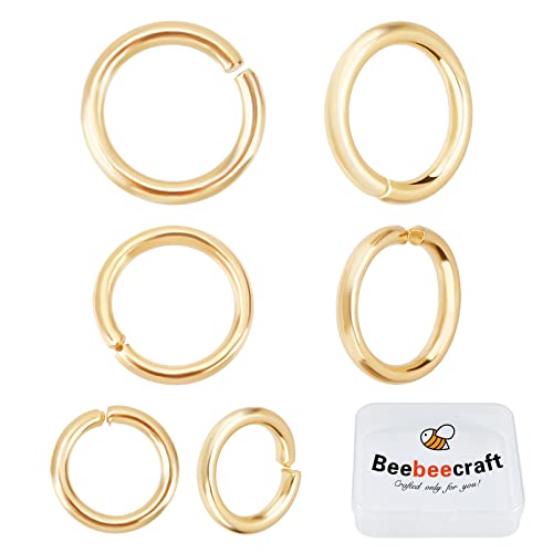 Beebeecraft 300 Stück 3 Größen Goldene Biegeringe 4 mm 5 mm 6 mm 24 Karat Vergoldet Offene Biegeringe Für Die Schmuckherstellung Halskette Schlüsselanhänger Gelber Verbinder von Beebeecraft