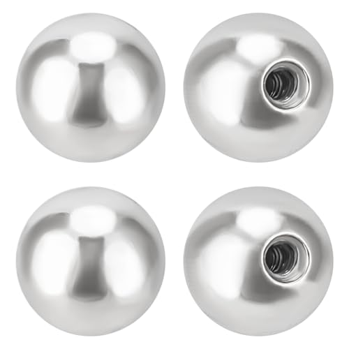 Beebeecraft 4mm Schraubkugel Verschlüsse 925 runde Kugel Ohrring Stopper Aus Sterlingsilber Ohrstecker Für Ohrring Piercing Zubehör von Beebeecraft