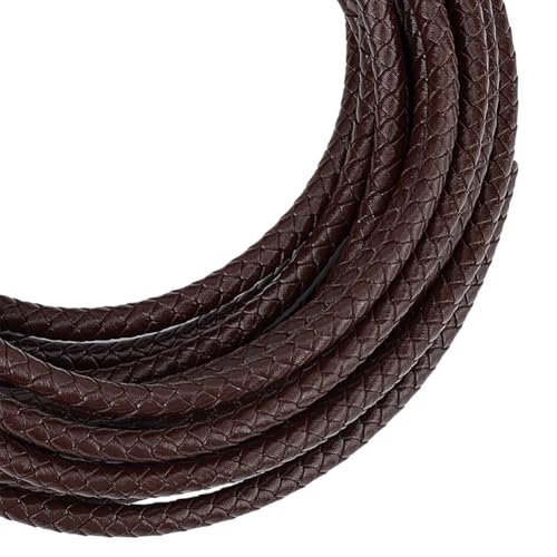 Beebeecraft 5.47 Yards Rundes Lederband Kokosnuss Bolo Seil Geflochten Für Die Herstellung von Halsketten Armbändern Perlen Und Schmuck von Beebeecraft