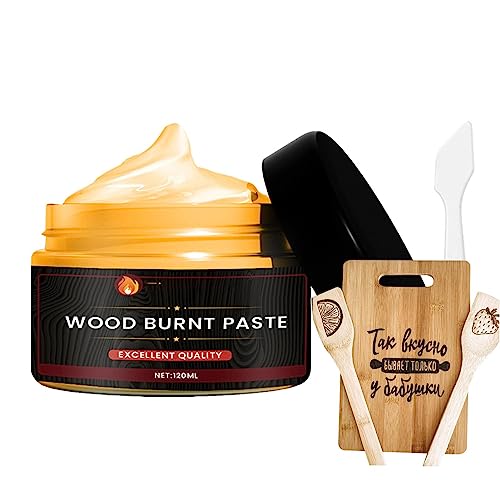 Holzbrennpaste Brennpaste Gel Flammpaste Ätzpaste Für Holz, Einfach Aufzutragende Brennpaste Für Holzhandwerk, Brandmalerei-Zubehör Für Stoff, Papier, Holz, Leder von Beedozo