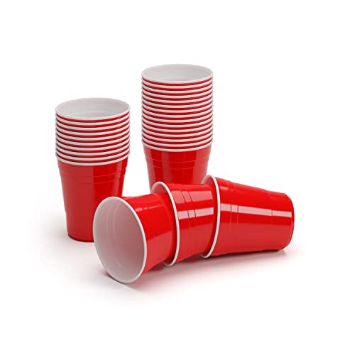 10 Oz Red BeerCup's wiederverwendbare Rote Party Becher US-College Style 200 Becher von BeerCup-Classics