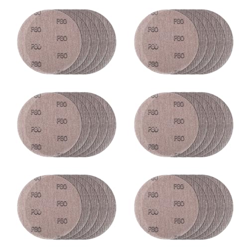 30 Stück Schleifscheiben, Schleifgitter Mesh Klett-Schleifscheiben Ø 125mm Staubfreie Schleifnetz Schleifscheibe zum Schleifen von harten Oberflächen, Holz, Spachtel, Lack, Metall 80# von Befun