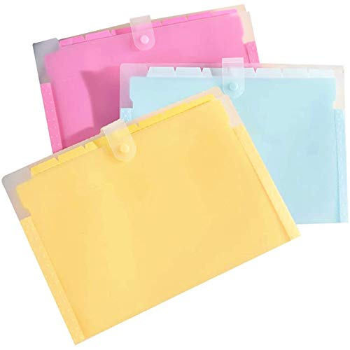 Begchy Akkordeon File Organizer, Akten Ordner, 8 US Letter A4 Papier Halter für Haus BüRo Reisen im der Schule, 3 Pack. von Begchy