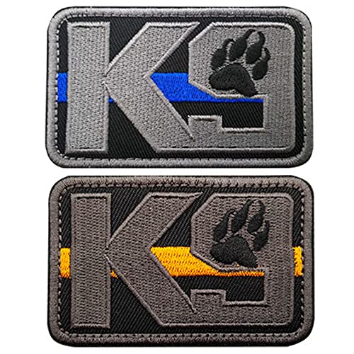 2 Stück K9 Tactical Service Dog Patch Tiere Polizei Hund Armee Swat Hund Stickerei Schlaufe Haken Rückseite Militär Moral Schulter Armband Emblem Badge von Beifeitu