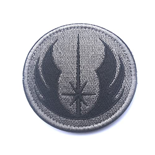 First Order Imperial Boba Fett Bestickter Aufnäher Morale Emblem Schulter Dark Clone Wars Side Sith Star Galactic Empire Galaxy Rebel Alliance Symbol Applikation Verschluss Abzeichen (Grau) von Beifeitu