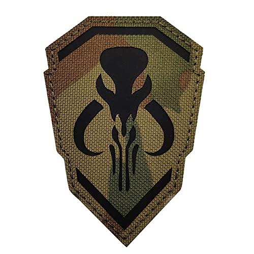 IR Infrarot Kopfgeldjäger Reflektierender Patch Mandalorian Tactical Military Moral Emblem Patches mit Klettverschluss Applikation Moral Shoulder (CP) von Beifeitu