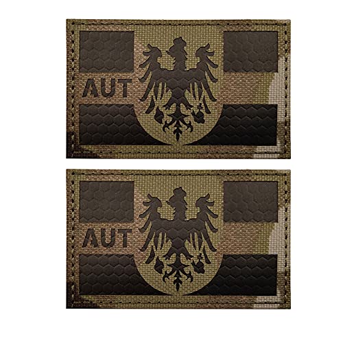 Österreichische Flagge, reflektierende Flicken, Österreichische IR-Infrarot-Landaufnäher, dekorative Applikationen, taktisches Emblem, Militärmoral, Verschluss, Armband-Aufkleber von Beifeitu