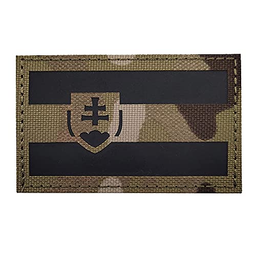 Slowakei-Flagge Reflektierender Patch DIY Taktische Militär Moral IR Infrarot Weste Patches Badages Emblem Applique Fastener Backing Sew on für Kleidung Rucksack Armband Hüte Jacken Geschenk von Beifeitu