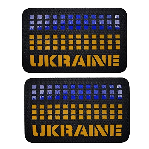 Ukraine Flagge Reflexion IR Patch Klettverschluss Ukrainische DIY Taktische Militär Infrarot Applikation Aufnähen Emblem Abzeichen Geschirre Schulter Armband Patches von Beifeitu