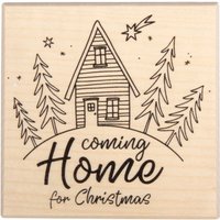 BUTTERER Stempel "Coming Home for Christmas" von Beige