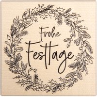 BUTTERER Stempel "Frohe Festtage" von Beige