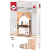 Bastelpackung Holz "Klötzchen & Platten" von Beige