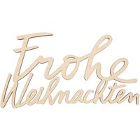 Holzschriftzug "Frohe Weihnachten" von Beige