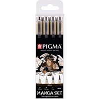 Sakura Pigma Micron "Manga Sammlung", 4er-Set, Sepia von Beige