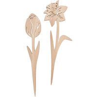 VBS Holz-Stecker Blumen "Tulpe und Narzisse" von Beige