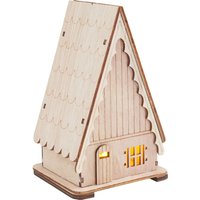 VBS Holzbausatz "Dachhaus", inkl. LED von Beige