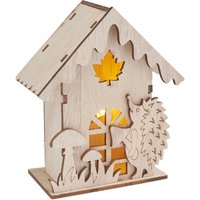 VBS Holzbausatz "Herbsthaus", inkl. LED - Igel von Beige