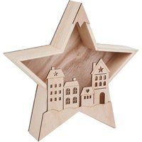 VBS Holzbausatz "Holzstern mit Häuserfront" von Beige