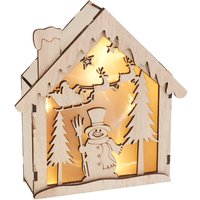 VBS Holzbausatz "Lichterhaus", inkl. Beleuchtung - Schneemann von Beige