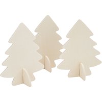 VBS Holzdekoration mit Standfuß - Tannenbaum von Beige