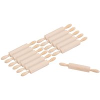 VBS Mini-Nudelholz, 12 Stück, L 13,5 cm von Beige