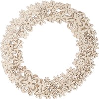 VBS Ornamentkranz "Blumen", inkl. LED von Beige