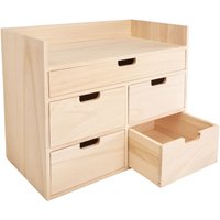 VBS Schreibtisch-Oranizer Schubladenbox mit Ablage von Beige