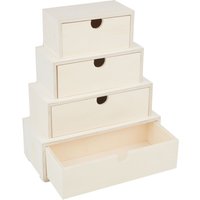 VBS Schubladenturm-Box, 4-schübig von Beige