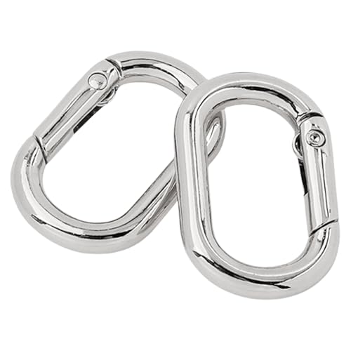 2 Stück/Set Metall Oval Ringe Schnallen Feder Schlüsselanhänger Schnallen Feder Oval Ringe Multifunktionale ovale Ringe Tasche Zubehör von Beimus