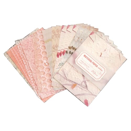 20 Blatt ästhetisches Scrapbooking-Papier, Scrapbooking, Verzierungspapier für Tagebuch, Planer, Bilderrahmen von Beimus