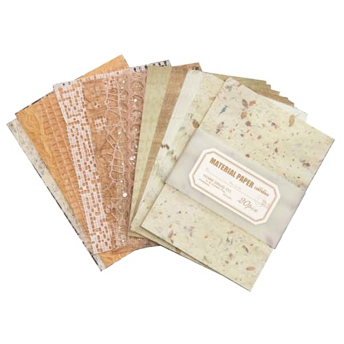 20 Blatt ästhetisches Scrapbooking-Papier, Scrapbooking, Verzierungspapier für Tagebuch, Planer, Bilderrahmen von Beimus