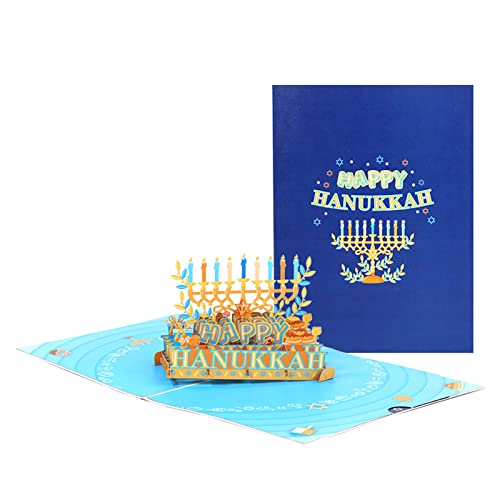 3D-Chanukka-Grußkarten, Chanukah-Festival-Postkarte, Kinder, Freunde, Familie, Chanukah-Karte mit Umschlag von Beimus