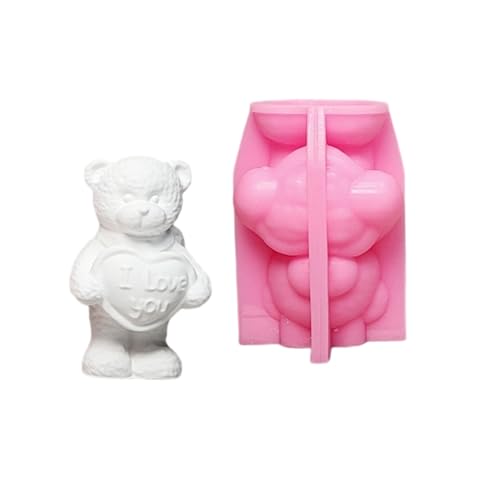 3D-Silikonformen in Tierform, Bär, Statue, Silikonformen für Seife, Schokolade, Süßigkeiten, Fondant von Beimus