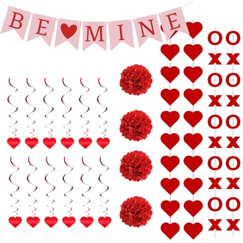 Valentinstag-Partyzubehör-Set mit Girlanden und Bannern, Hochzeitsjubiläum, Feier, Requisiten, Heimdekorationssets von Beimus