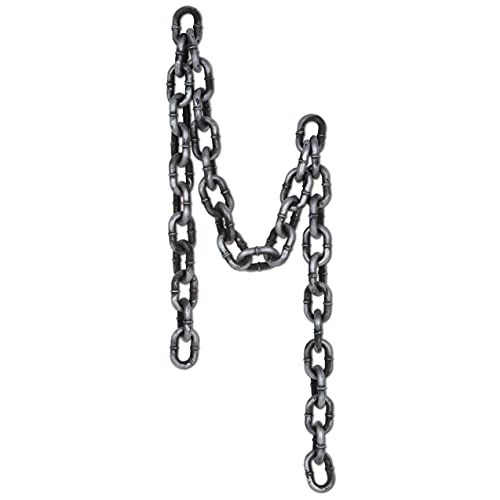 Beistle 00043 Plastic Chain Link Decoration Kunststoffkette, Schwarz/Grau, 1 Stück von Beistle