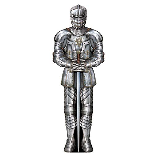 Beistle 57466 Jointed Suit of Armor Knight Cut Out Mittelalterliche Themenparty Wanddekoration Foto Requisite Hintergrund, Paper, Mehrfarbig von Beistle