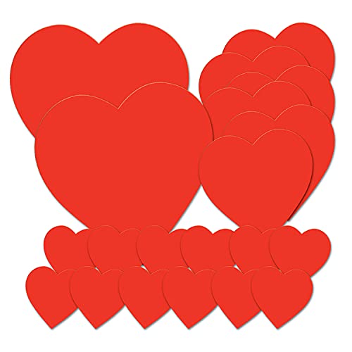 Beistle 77867 Printed Cardstock Paper Heart Cut Outs 20 Piece Valentinstagsdekoration, Papier, Rot/Ausflug, einfarbig (Getaway Solids) von Beistle