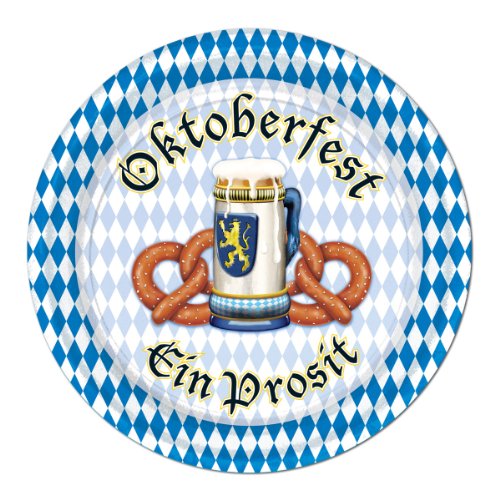 Beistle 8er-Pack Oktoberfest-Teller, 17,8 cm von Beistle